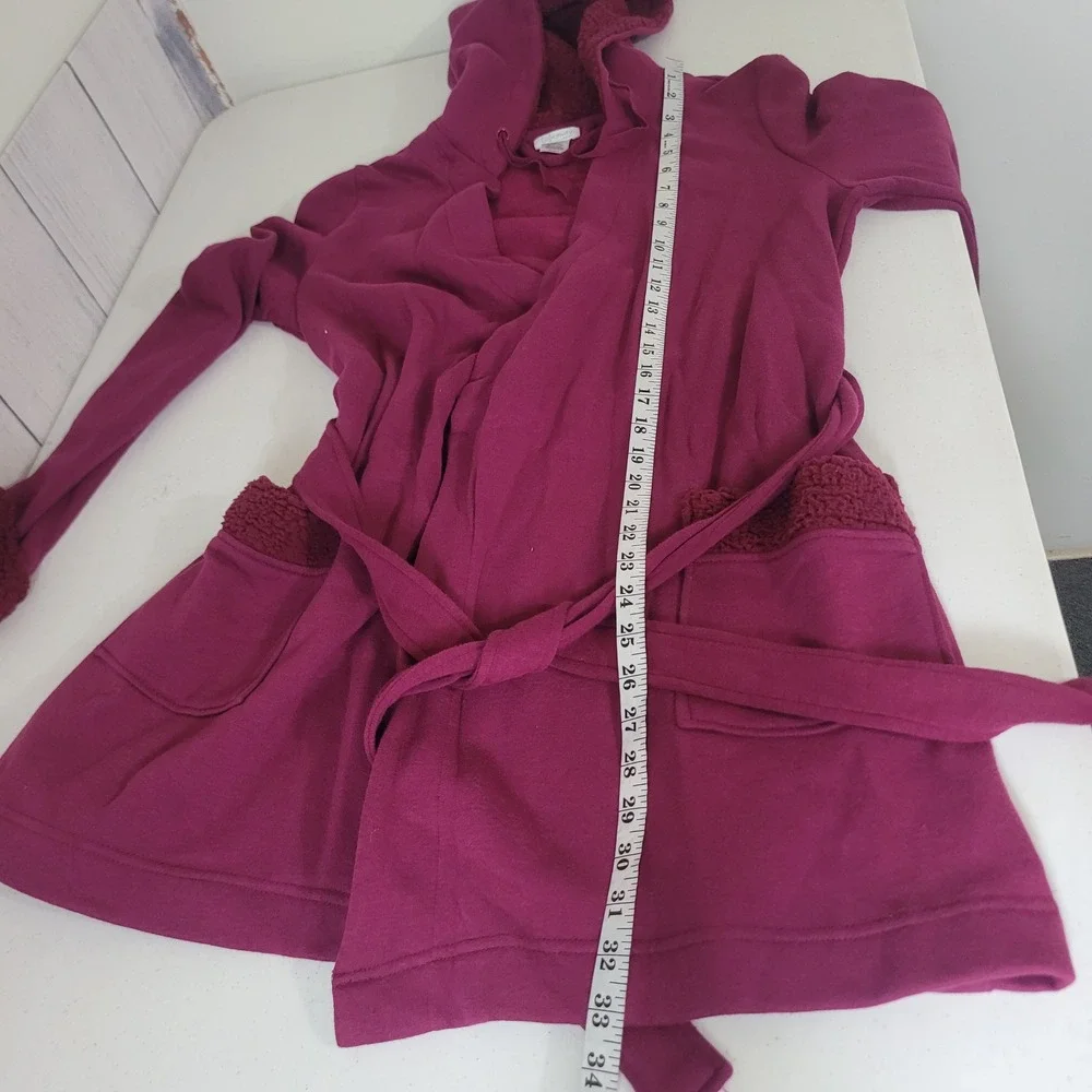 Relativity Size Medium Robe Set Womens Hooded Sherpa Trim Fleece 2-Pack RE1F173M